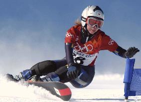 Iida comes in 16th in women's parallel giant slalom snowboarding